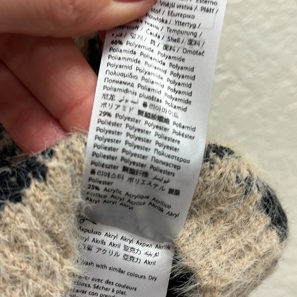 NA-KD Checked Cropped Knitted Top in Beige/ Black L - Picture 6 of 7